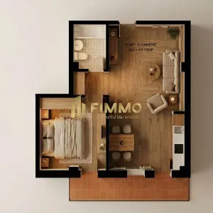 Apartament 2 cam | 48mp | Bloc Nou | Burdujeni | ID:1923 - foto 2