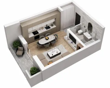 GIROC - 1 CAMERA - ETAJ INTERMEDIAR - EXCELENT INVESTITE - ZONA BUNA - foto 1