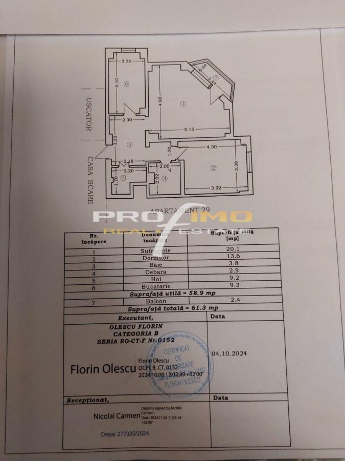 Bld.Ferdinand, apartament 2 camere decomandate, su.62 mp.necesita renovare - Constanta