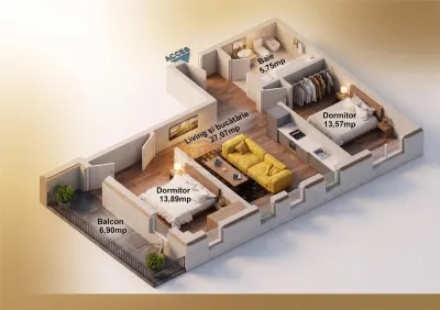 Proiect bloc nou | 3 camere | Centru | 3c-4677 - Suceava