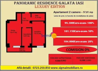 Apartamente noi, modalitati de plata flexibileApartament 2 camere  C1 - foto 11