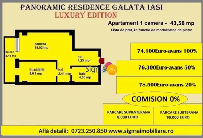 Proiect nou, apartamente 1,2,3 camereBloc C2 - foto 18