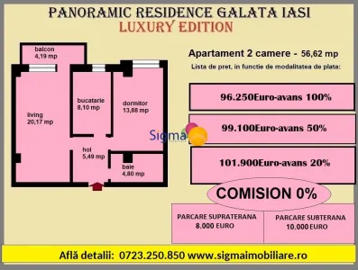 Apartamente noi, modalitati de plata flexibileApartament 2 camere  C1 - foto 18
