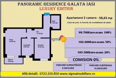 Apartamente noi, modalitati de plata flexibileApartament 2 camere  C2 - foto 11