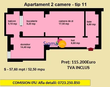 Nicolina, Luxury Edition, apartamente noi2 camere TIP 2/3/9/25 - foto 10