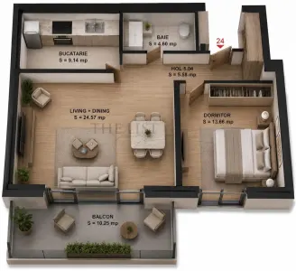 Apartament cu 2 camere | Ansamblu rezidential Tandala 6 | MIhai Bravu - Bucuresti