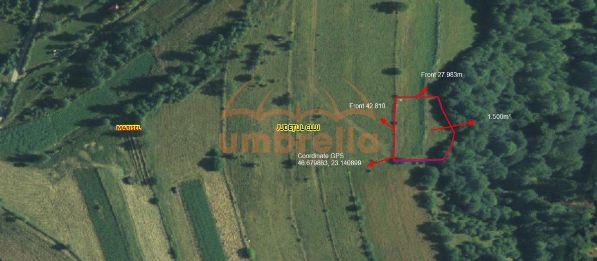 Teren de vanzare Marisel 1.500m²/19€ m² - Marisel