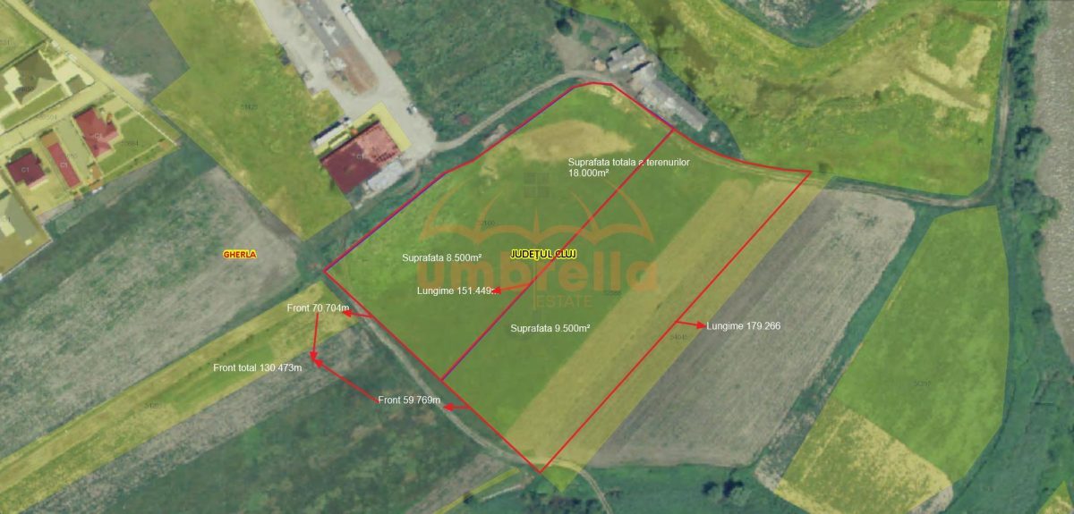 Teren de vanzare 2 parcele total 18.000m²/50€ m² Gherla ! - Gherla