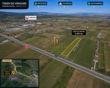 Teren Premium I 5.400 mp I in apropierea Urbano Shopping & Living, Gilau - Gilau