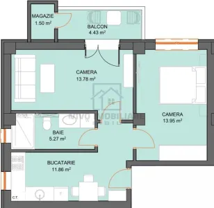 Apartament de vanzare in Sibiu - 2 camere, etaj 1, cu balcon si loc de parcare subteran, Dna Stanca - foto 2