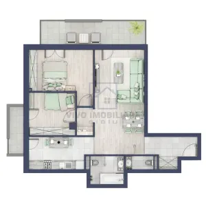 Apartament de vanzare in Sibiu - 3 camere, decomandat, cu terasa si boxa - foto 2