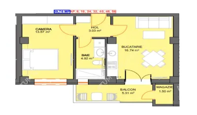 De vanzare apartament 2 camere decomandate camara balcon si loc parcare in zona Doamna Stanca Selimbar - foto 4
