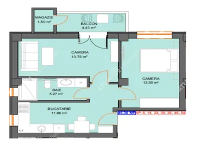 De vanzare apartament cu 2 camere loc de parcare subteran si balcon etajul 2 zona Doamna Stanca din Selimbar - foto 4