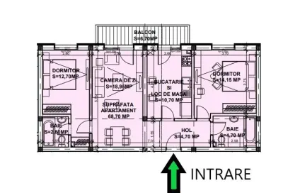 Apartament de vanzare cu 3 camere si balcon la etajul 1 in zona Doamna Stanca din Sibiu - foto 7