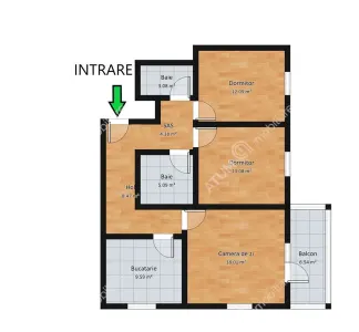 Apartament intabulat cu 3 camere si balcon in zona Calea Surii Mici din Sibiu - foto 8