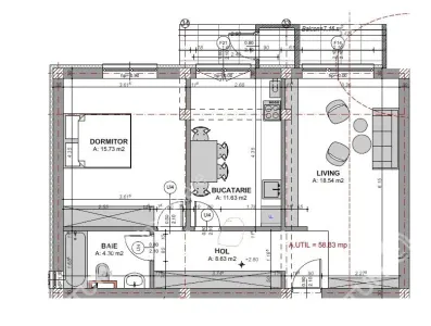 De vanzare apartament cu 2 camere decomandate la etajul 2 zona Doamna Stanca - foto 7