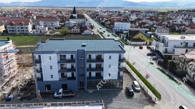 Apartament la cheie cu 3 camere 2 bai 2 balcoane si loc parcare amplasat la etajul 2 in zona Pictor Brana din Selimbar - foto 2