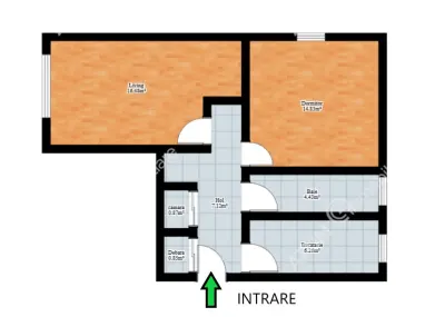 De vanzare apartament cu 2 camere decomandate din zona Terezian Sibiu - foto 5