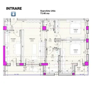 De vanzare apartament finisat la cheie cu 3 camere decomandate 2 bai si 2 balcoane in Selimbar - foto 5