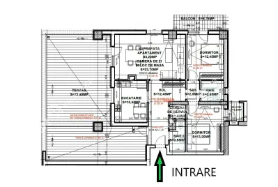 De vanzare penthouse cu 3 camere 2 bai si 2 terase zona Calea Surii Mici din Sibiu - foto 8