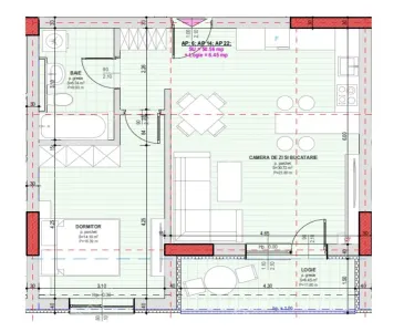 Se vinde in zona Pictor Brana apartament finisat la cheie cu 2 camere si balcon etajul 1 - foto 5