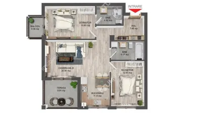 Apartament cu 3 camere decomandate 2 bai terasa si balcon la etajul 2 zona Pictor Brana - foto 11