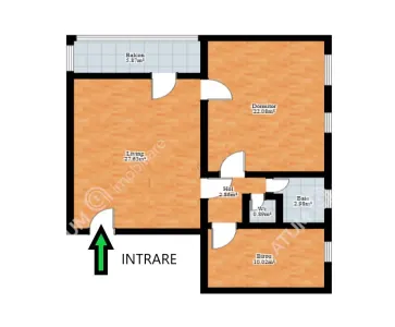 De vanzare apartament cu 2 camere decomandate birou balcon si parcare in Doamna Stanca din Sibiu - foto 10