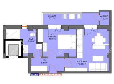 De vanzare studio cu 2 camere etajul 1 cu parcare subterana zona Doamna Stanca - foto 4