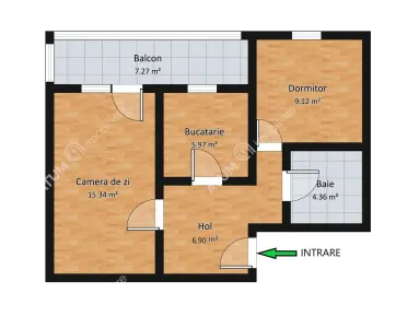 De vanzare apartament complet renovat cu 2 camere decomandate si balcon zona Rahovei Sibiu - foto 5