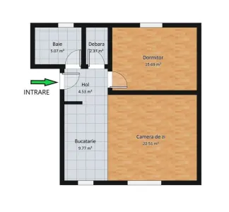 De vanzare apartament cu 2 camere decomandate si loc de parcare in Selimbar - foto 9