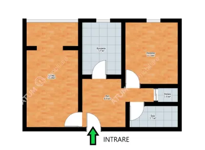 De inchiriat apartament modern cu 2 camere decomandate si balcon tip loggie in zona Mihai Viteazu din Sibiu - foto 5