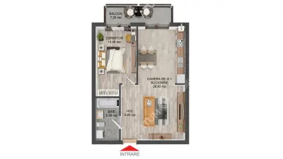 Apartament finisat la cheie cu 2 camere si balcon de vanzare zona Pictor Brana - foto 8
