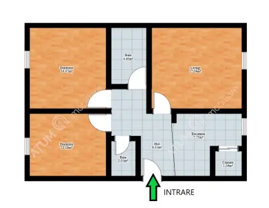 De inchiriat apartament cu 3 camere decomandate in zona Vasile Aaron din Sibiu - foto 6