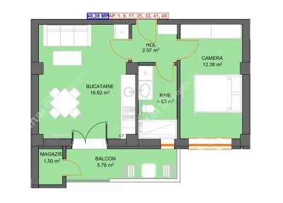 De vanzare apartament cu 2 camere la etajul 1 cu parcare subterana zona Doamna Stanca - foto 2