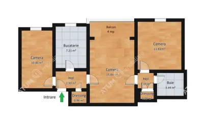 De vanzare apartament 3 camere si balcon zona Dioda din Sibiu - foto 9