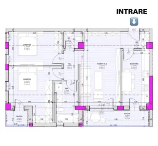 De vanzare apartament la cheie cu 3 camere decomandate 2 bai 2 balcoane si loc parcare in zona Pictor Brana Selimbar - foto 9