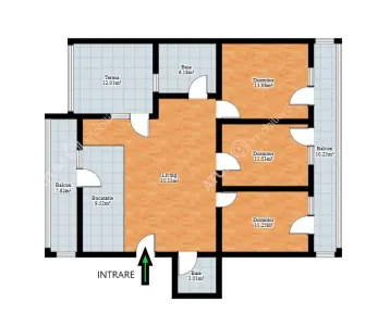 De inchiriat apartament penthouse cu 4 camere decomandate 2 balcoane terasa si loc de parcare situat in zona Doamna Stanca din Sibiu - foto 9