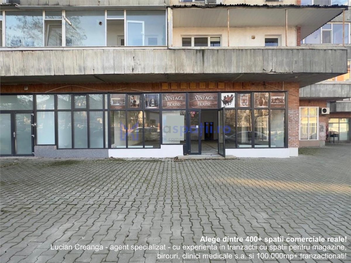 Spatiu comercial, 101mp, semicentru, Podul de Fier Iasi, spre aeroport - Iasi