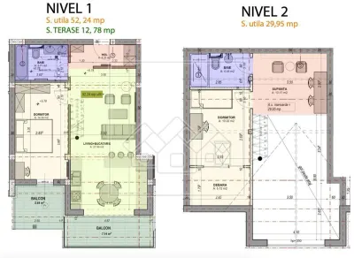 Penthouse 3 camere, 2 balcoane, 2 bai - intabulat - foto 14