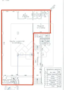 Spatiu comercial cu vitrina la strada - 177 mp - finisat la cheie - foto 4