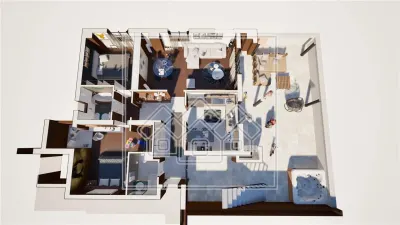 Penthouse modern - 3 camere, 2 terase de 191 mp, bloc nou, lift - foto 8