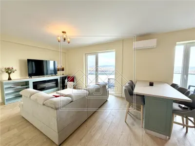 Penthouse nou - 87 mp utili, terasa 100 mp - mobilat si utilat modern - foto 4