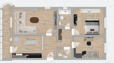 Apartamant 3 camere structura mare intrare Scriitorilor - foto 7