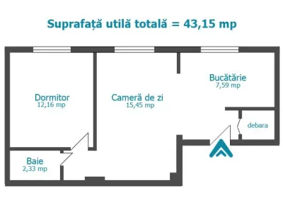 Royal Imobiliare - vanzare apartament 2 camere zona Ultracentral - foto 15