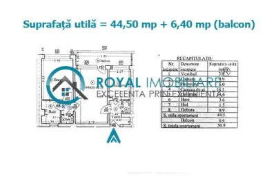 Royal Imobiliare - Vanzare apartament 2 camere, zona Cantacuzino-Kaufland - foto 6
