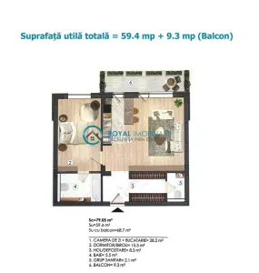 Royal Imobiliare-Vanzare Apartament 2 Camere Zona Campina - Campina