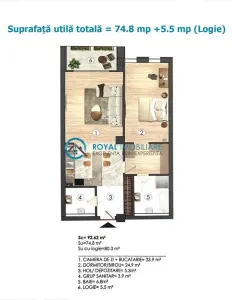 Royal Imobiliare-Vanzare Apartament 2 Camere Zona Campina - Campina