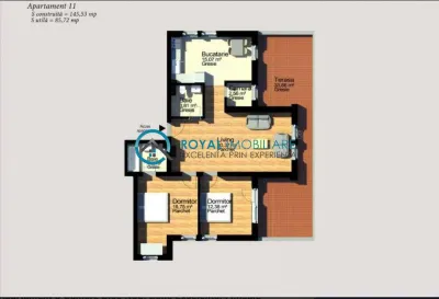 Royal Imobiliare - Vanzare Penthouse 3 camere zona Albert - foto 4