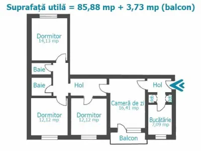 Royal Imobiliare - Vanzare apartament 4 camere zona Nord - foto 9