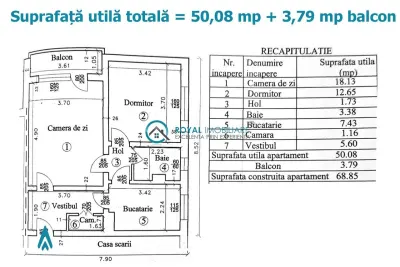 Royal Imobiliare - Vanzare apartament 2 camere zona Sud - foto 12